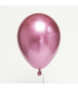 Pink Chrome Latex Mini Balloon 18cm