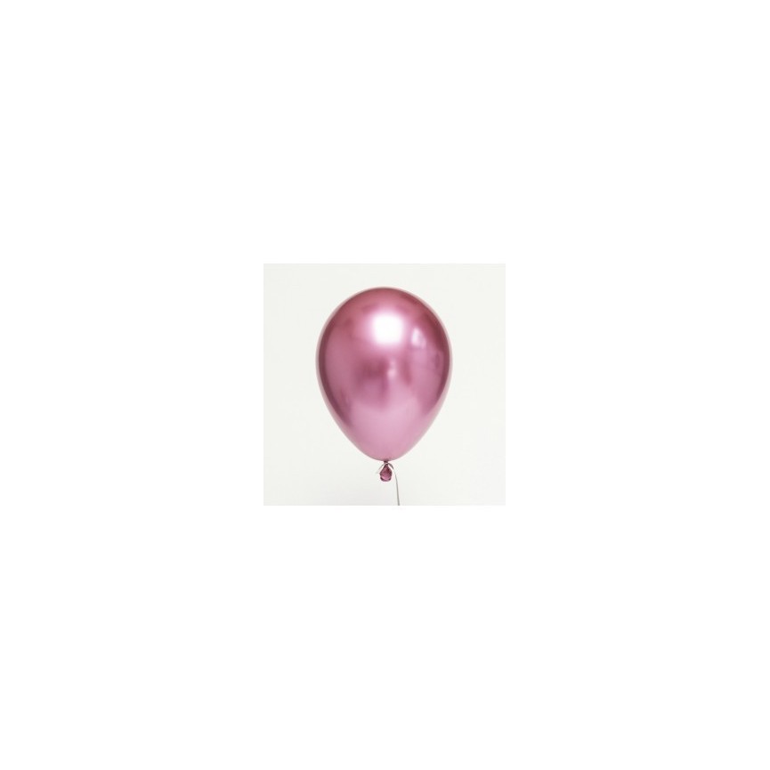 Pink Chrome Latex Mini Balloon 18cm