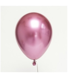 Pink Chrome Latex Mini Balloon 18cm