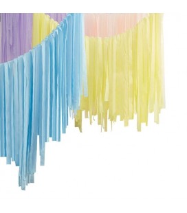 Enchanted Pink & Purple Streamer Backdrop with Ruffled Streamers and C in  2023