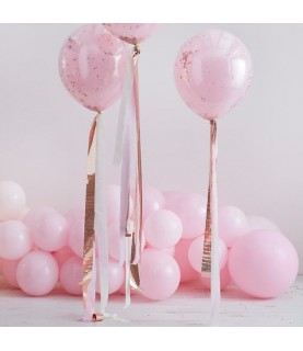 Peach & Rose Gold Balloon Tail Streamers