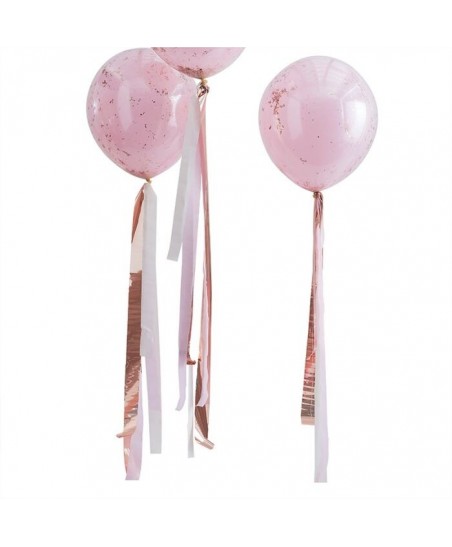 Peach & Rose Gold Balloon Tail Streamers