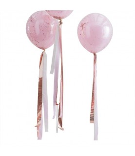 Peach & Rose Gold Balloon Tail Streamers