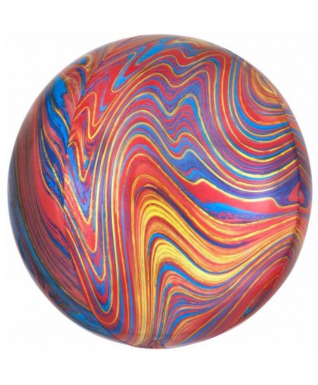 Sphärischer Orbz Folienluftballon Marble Multi