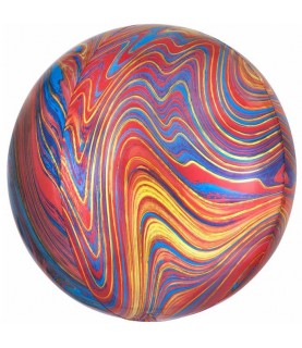 Sphärischer Orbz Folienluftballon Marble Multi