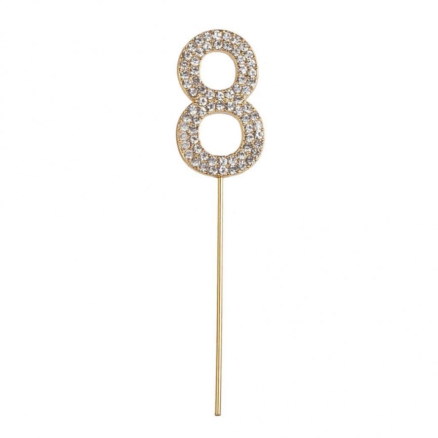 Cake Topper Strass Chiffre 8