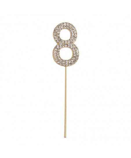 Cake Topper Strass Chiffre 8