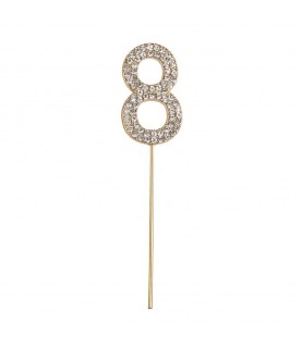 Cake Topper Strass Chiffre 8