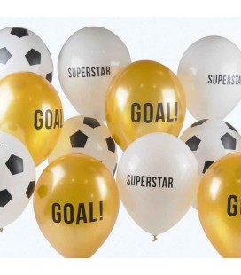 12 Football Party Champions Balloons
