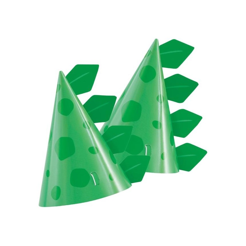 Green Dinosaur Party Hats