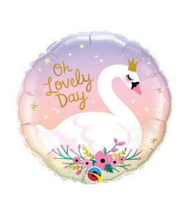Oh Lovely Day Swan Folienluftballon