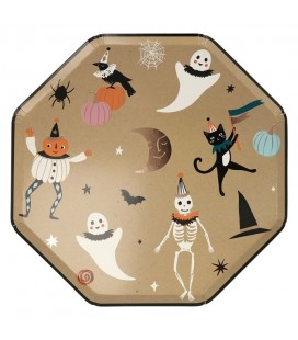 8 Vintage Halloween Dinner Plates