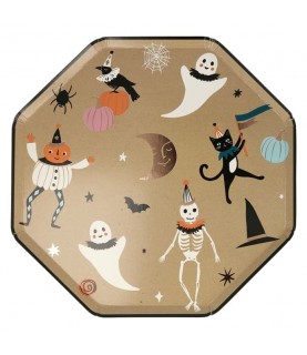 8 Vintage Halloween Dinner Plates