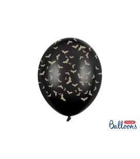 Pastel Black Balloon with Bats