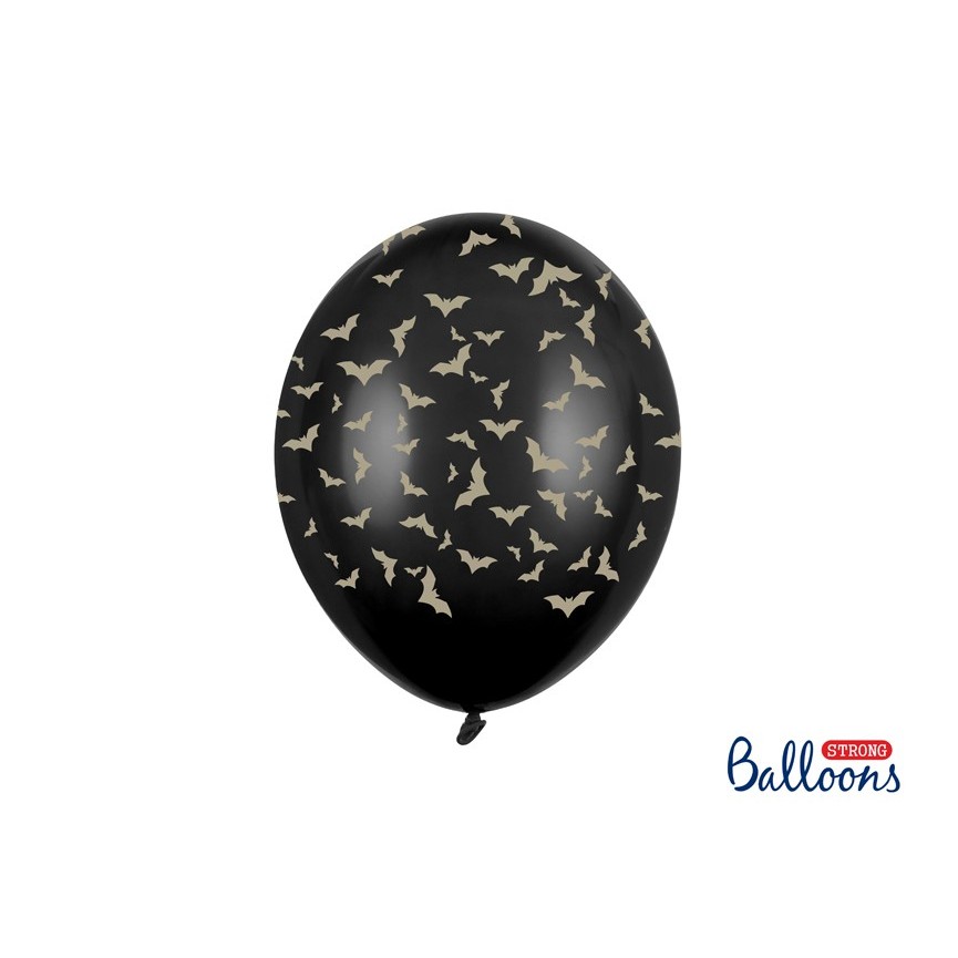 Pastel Black Balloon with Bats