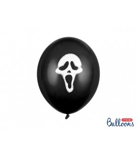 Ballon Noir Pastel avec Scream