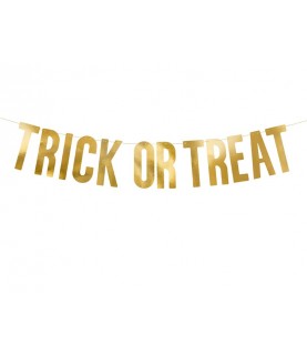 Goldene Trick or Treat Girlande