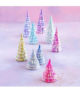 12 Assorted Marble Christmas Trees