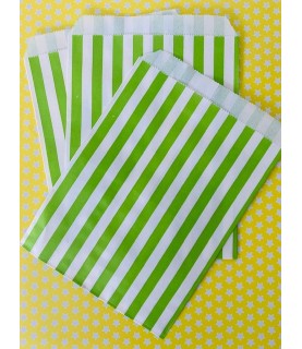 Lime Stripes Treat Bags