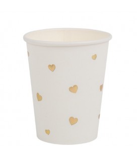 Gold Hearts Party Cup