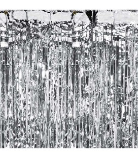 Silver Foil Fringe Party Curtain