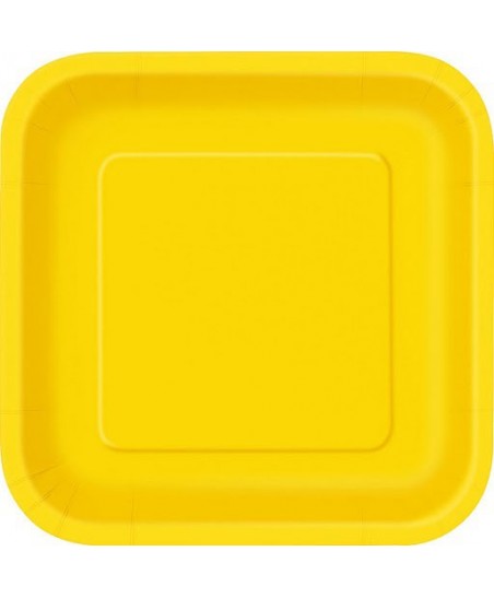 14 Yellow Dinner Plates
