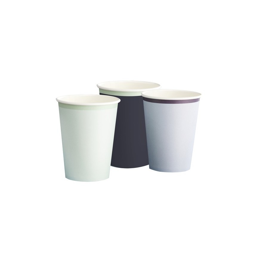 Navy, Blue & Mint Paper Cups