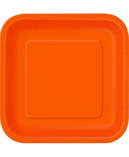 14 Orange Dinner Plates