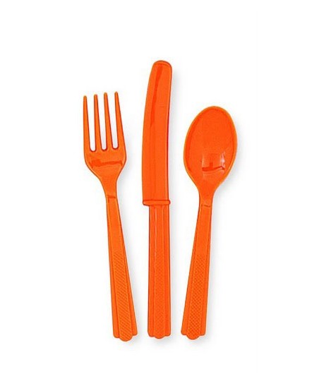 18 Orange Cutlery