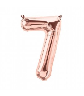 Ballon Mylar Rose Gold Chiffre 7