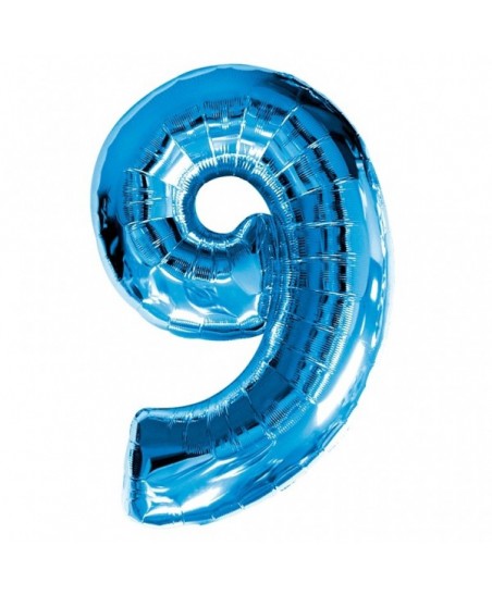 Ballon Mylar Chiffre Bleu 9