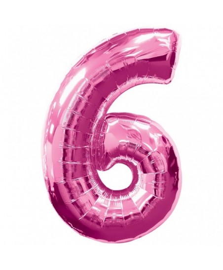 Pink Mylar Ballon Number 6