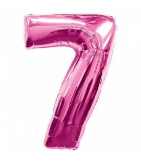 Pink Mylar Ballon Number 7