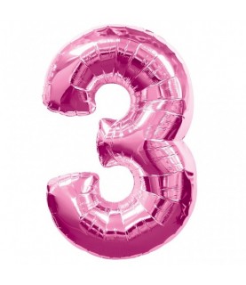 Pink Mylar Ballon Number 3