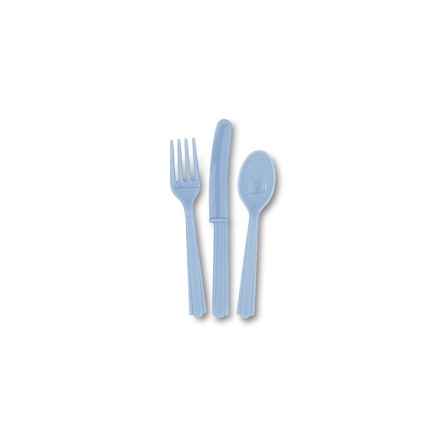18 Baby Blue Cutlery
