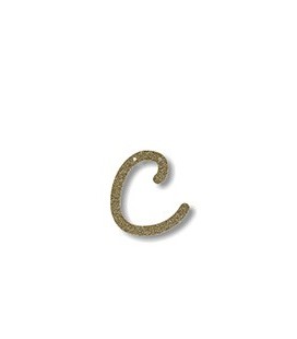 Acrylic Gold Glitter Letter C
