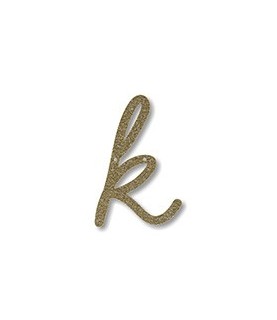 Acrylic Gold Glitter Letter K