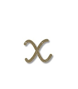 Acrylic Gold Glitter Letter X