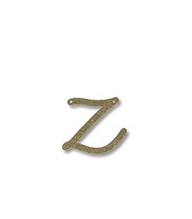 Acrylic Gold Glitter Letter Z