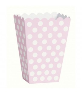 8 Pink Polka Dots Treat Boxes
