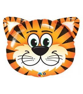 Tiger Head Mylar Balloon
