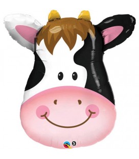 Cow Head Mylar Balloon