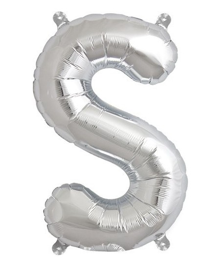 Silberner Folienluftballon "S"