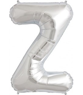 Silberner Folienluftballon "Z"