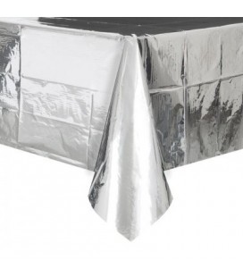 Metallic Silberne Tischdecke