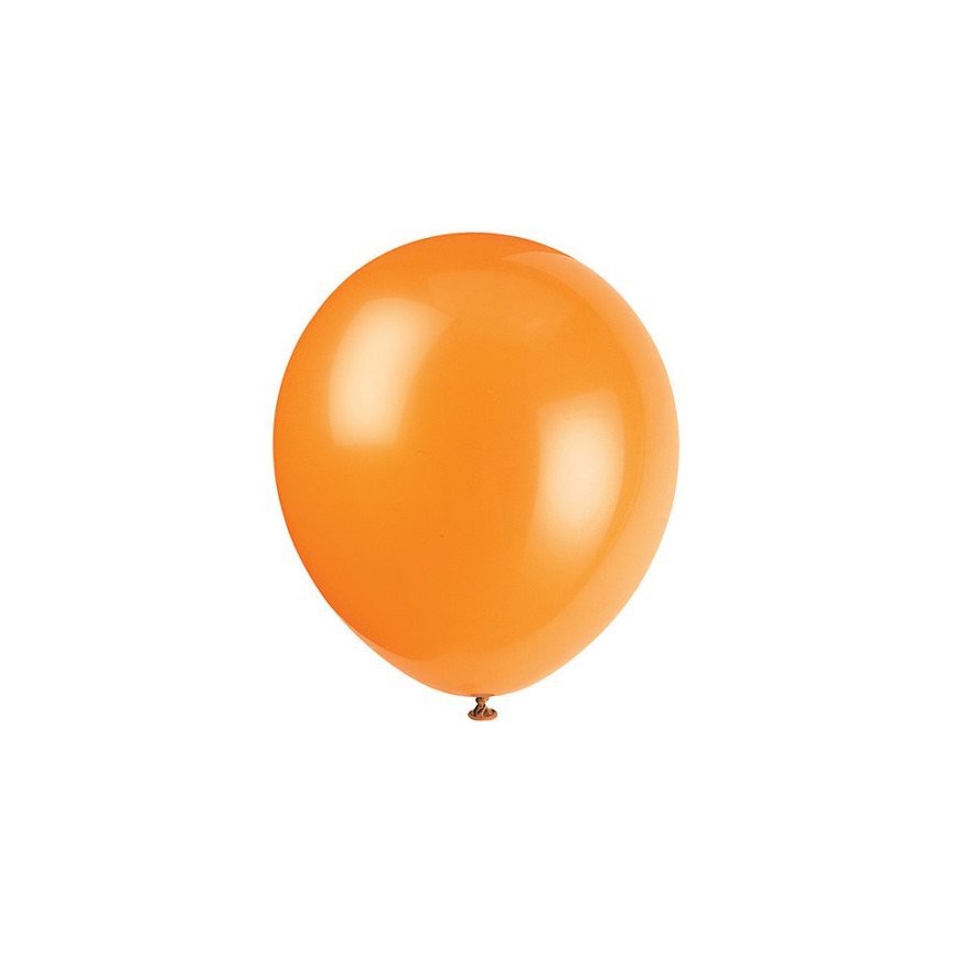 10 Orange Balloons