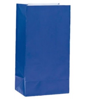 12 Pochettes Cadeaux Papier Bleu Royal