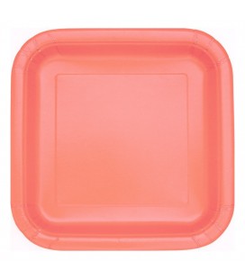 14 CORAL DINNER PLATES
