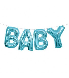 Ballon Mylar Baby Bleu