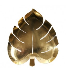 Gold Leaf Palm Tree Plate